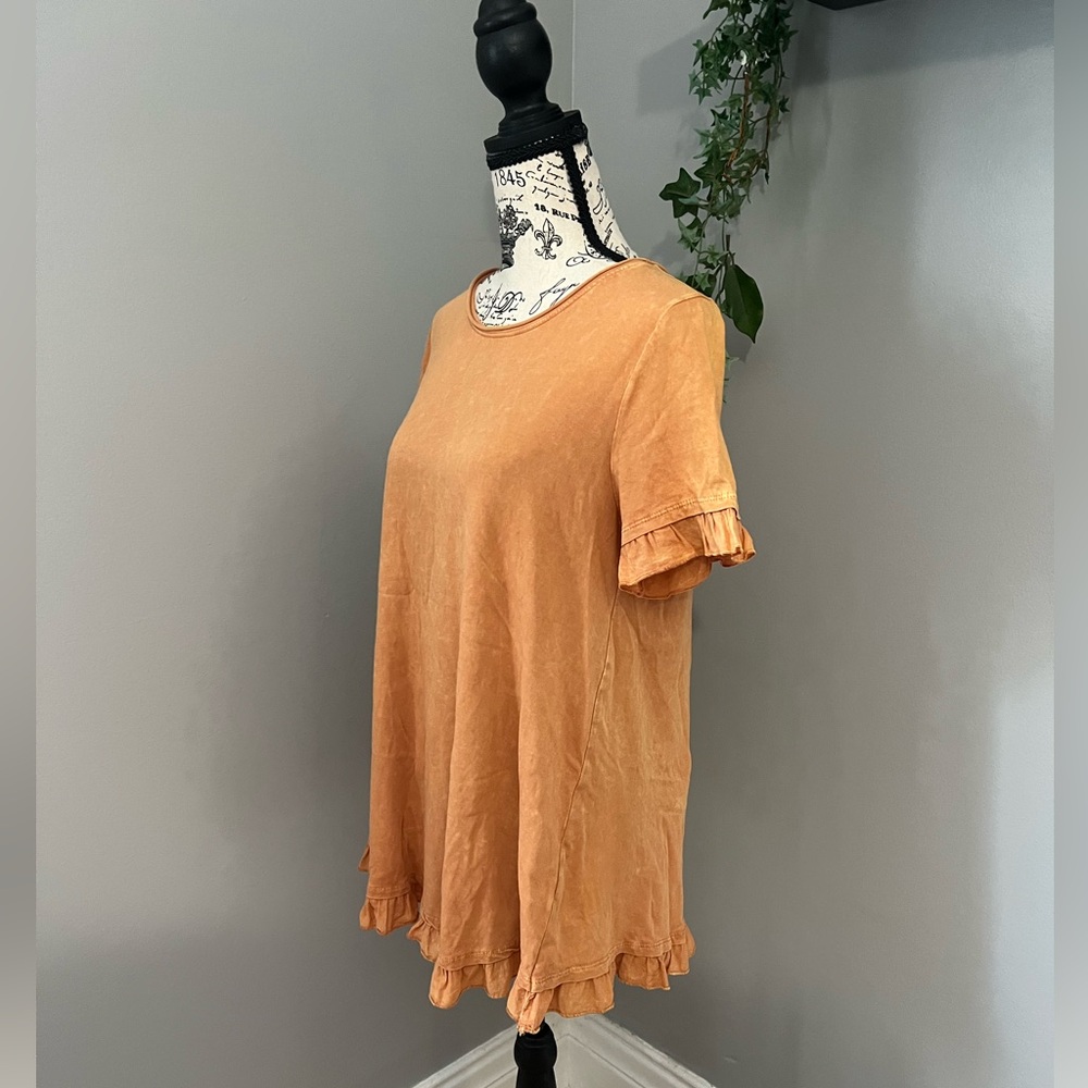 Altar’d State Ruffle Bleached Fashion Top - Picture 4 of 8